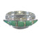 Southwestern Silver Turquoise And Opal Ring Size 8-3/4 EX44541